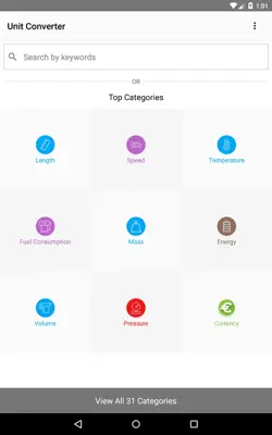 Unit Converter android App screenshot 1